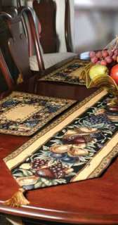 Tapestry Throw OLD WORLD ITALY ~ Grapes wine  