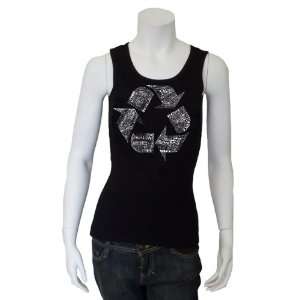   Black Recycle Beater Tank Top S   Created using 86 recyclable items