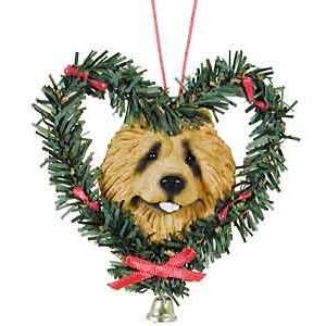  Chow Chow In Heart Wreath Christmas Ornament