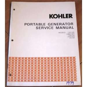  Kohler Portable Generator Service Manual Models 1.75MM 