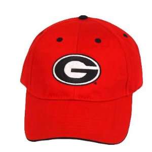 NCAA LICENSED GEORGIA BULLDOGS RED COTTON CAP HAT NEW  