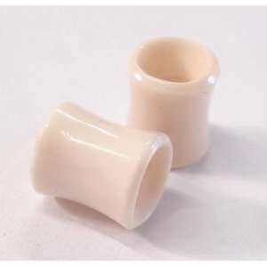  6mm Organic Hollow White Plugs Earrings (Pair) Everything 