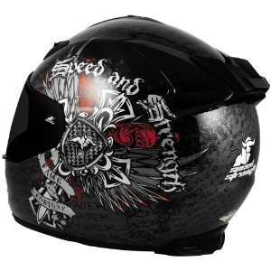   Motorcycle Helmet Black Fame and Fortune Large L 87 4040 Automotive