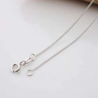 925 STERLING SILVER NECKLACE CURB CHAIN JEWELRY 16 1MM  
