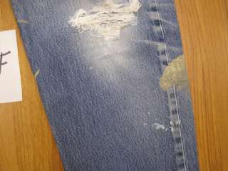 Destroyed levis 501 feathered jean tag 38x33 2046F  