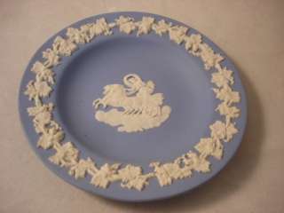 Wedgwood England jasperware white on blue salt dish  2  