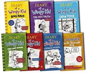  of a Wimpy Kid Collection 7 Books Set Jeff Kinney, Ugly Truth, Movie 