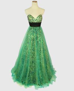 JOVANI Green Leopard Prom Pageant Evening Gown NWT (Size 4)  