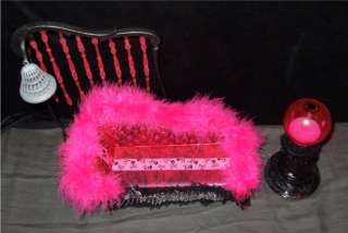 Monster High or Barbie Doll house OOAK furniture hot pink couch sofa 