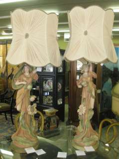 Pair of 20th Century DUX FIGURINE LAMPS ONE OF A KIND  