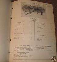 John Deere 567 Rake Parts Catalog Manual jd  