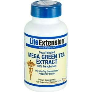com Life Extension Mega Green Tea Extract, Decaffeinated, 100 Veggie 