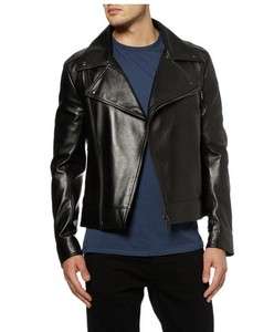   YSL YVES SAINT LAURENT Mens Black Nappa Leather Biker Jacket 46 $5950