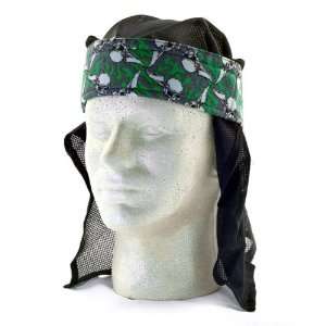  Sandana Pro Line Headwrap   Green Flying Skull   Sports 