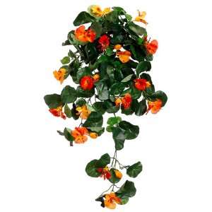  Faux 30 Nasturtium Hanging Bush x9 Orange (Pack of 12 