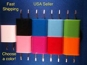   USA USB Wall Charger Power Adapter / Choose from many colors / 5V 1A
