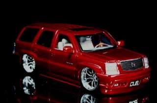 2002 Cadillac Escalde DUB City Diecast 124 Scale   Metalic Red  