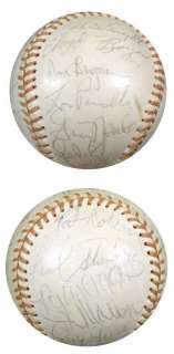 1975 NY Yankees Team Autographed Signed AL Baseball Munson Hunter JSA 