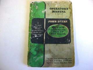 John Deere Manuals Hay Baler 116W 60H Blower 12 Harve  