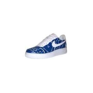   Painted Whole Bandana Nike Air Force One Low Top (White/Royal Blue
