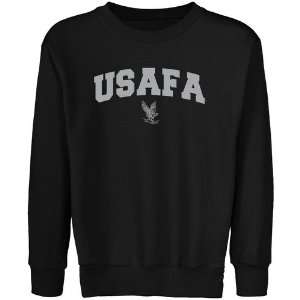  NCAA Air Force Falcons Youth Black Logo Arch Crew Neck 