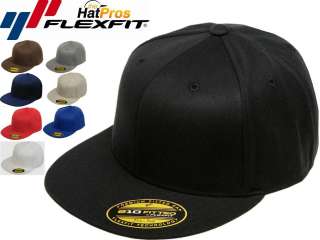   FLEXFIT® 210 Premium Flatbill Blank Fitted Flat Bill Cap Hat 6210