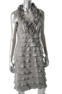 London Times NEW Silver Versatile Dress BHFO Sale 6  