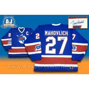   Mahovlich Autographed Jersey   Toros WHA   Autographed NHL Jerseys