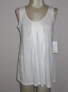 NWT Eileen Fisher White Linen Scoopneck Pleated Front Tunic 2X $158 