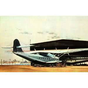 1936 Print Millard Sheets Airplane Glenn Martin Plane Aviation Pilot 