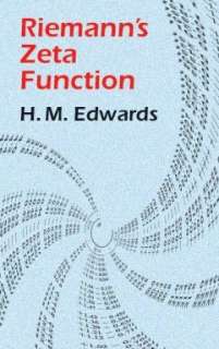  Zeta Function by H. M. Edwards, Dover Publications  Paperback