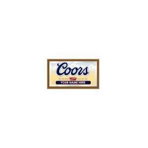  Personalized Coors Wood Framed Mirror   BIG