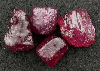 39.77 Carat Four Natural Ruby Rough Collector Crystals  
