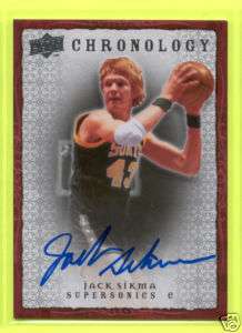2007 08 NBA Chronology Jack Sikma Autograph #43  