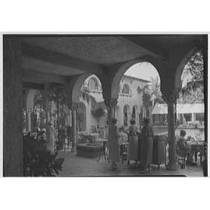   Bath and Tennis Club, Palm Beach, Florida. View toward arches 1935