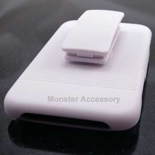 White Holster Combo Hard Case Cover for Samsung Galaxy S 2 Skyrocket 