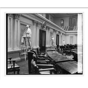  Historic Print (L) Redecorating senate chamber, 7/27/25 