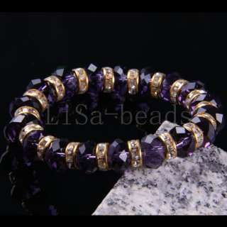 Swarovski Crystal beads Stretch Bracelet Bangle LH104  