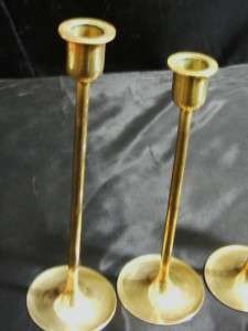   Graduating BRASS Candlesticks Candle Holders Made in Thailand  