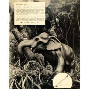  1940 Ad Cuneo Press Letterpress Equipment Elephant 