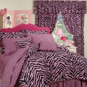  Pink Leopard & Zebra Bed in Bag 6 8 Pc Comforter Set 