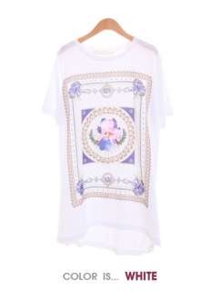 Hi Korean FashionFloral Flower Print T Shirts Womens Tee Tops Long 