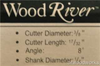 NEW WoodRiver 8° DOVETAIL 3/8 Diameter Router Bit (Leigh Jig #70 