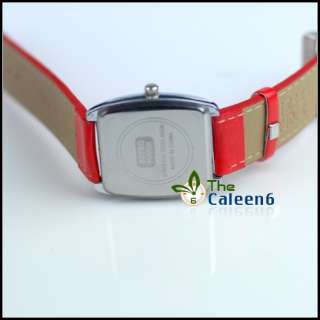   Leather Men Sports Quartz Rectangular Wrist Watches 4 Colors 8078