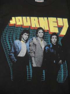 Vintage 80s Journey Raised On Radio Rock Band T Shirt  