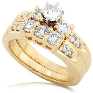   Wedding Rings Set in 14K Gold (HI/I1)  Size 8 Diamond Me Jewelry