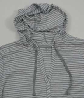 Calvin Klein Hooded Top Hoodie New XL Gray Striped Whi  