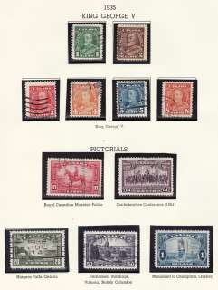 CANADA Used Postage Stamps ~ 1935 Set 1c ~ $1 F/VF  