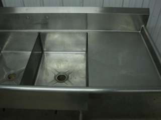 You are looking at an 88 1/8 stainless steel 2 compartment sink w/ 2 