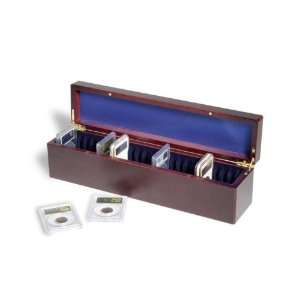  Wooden Coin Case for 25 Certified Coin Holders Slabs 